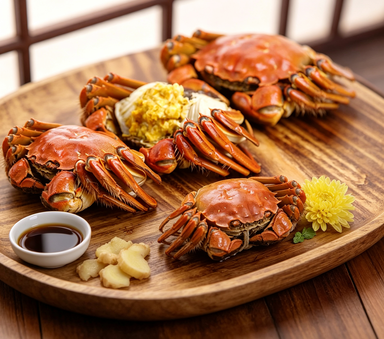 Steamed Whole Crabs